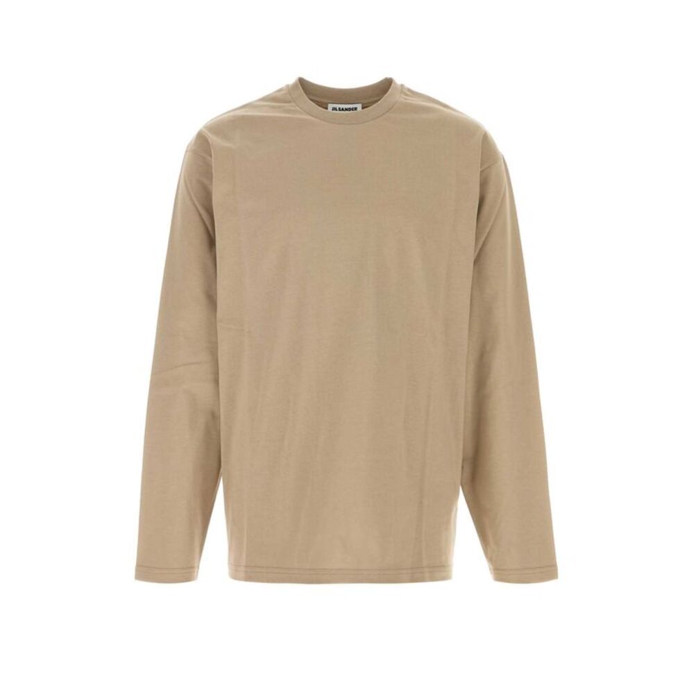 Jil Sander Men Camel Cotton T-Shirt